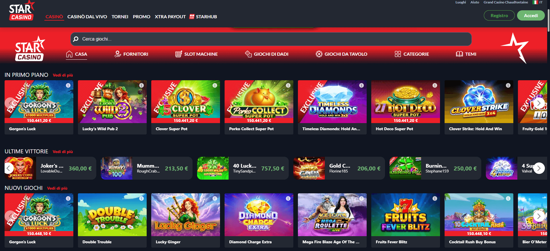 Starcasinò casino non aams